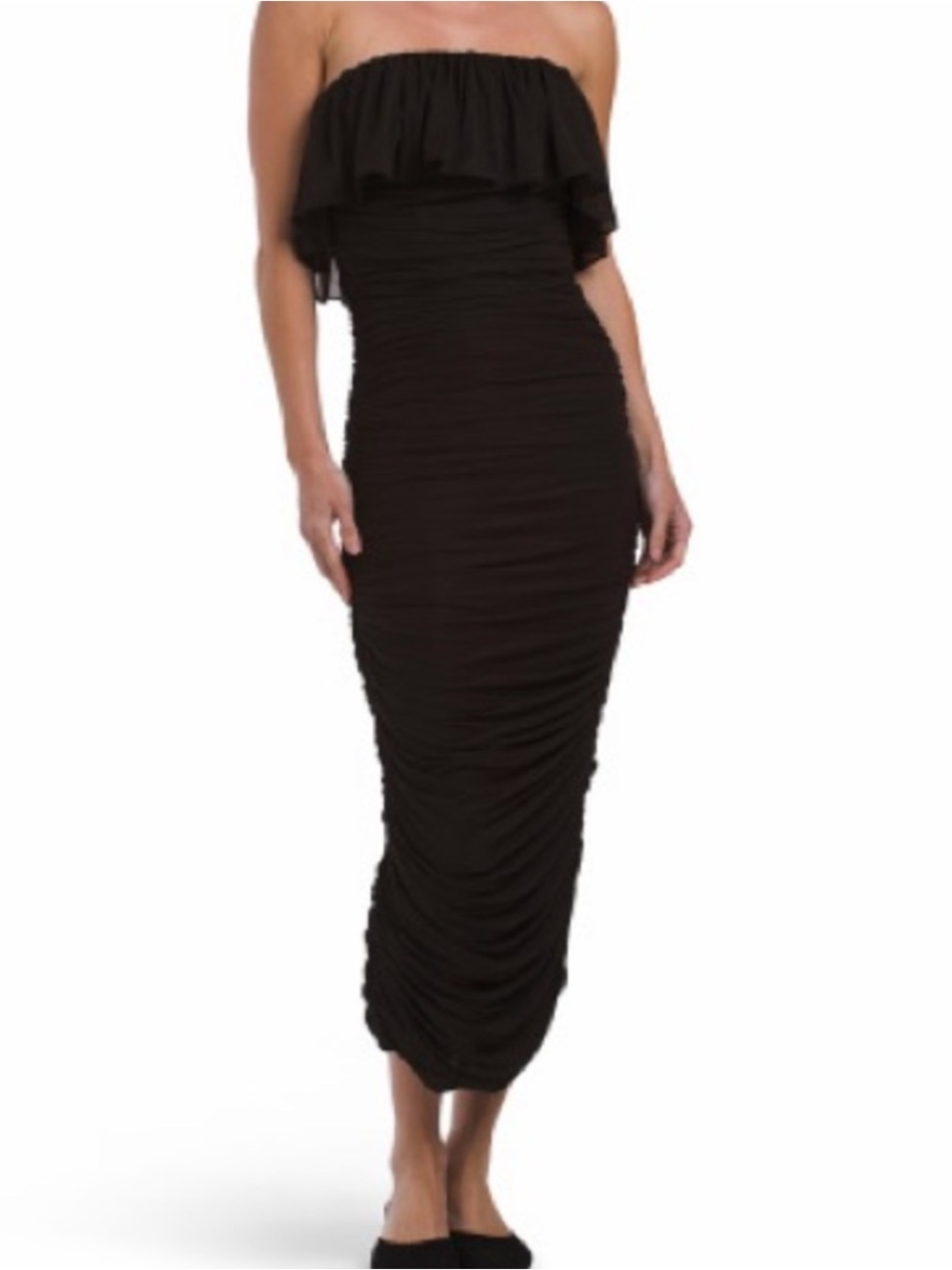 Torn by Ronny Kobo Pearla Midi Dress in Chocolate Brown Size S